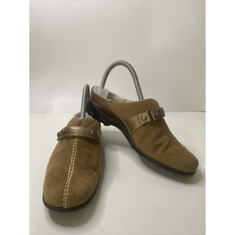 Cole Haan Waterproof ‎ D18026 Split Toe Sherpa Shearling Slides Mules Women 7 B